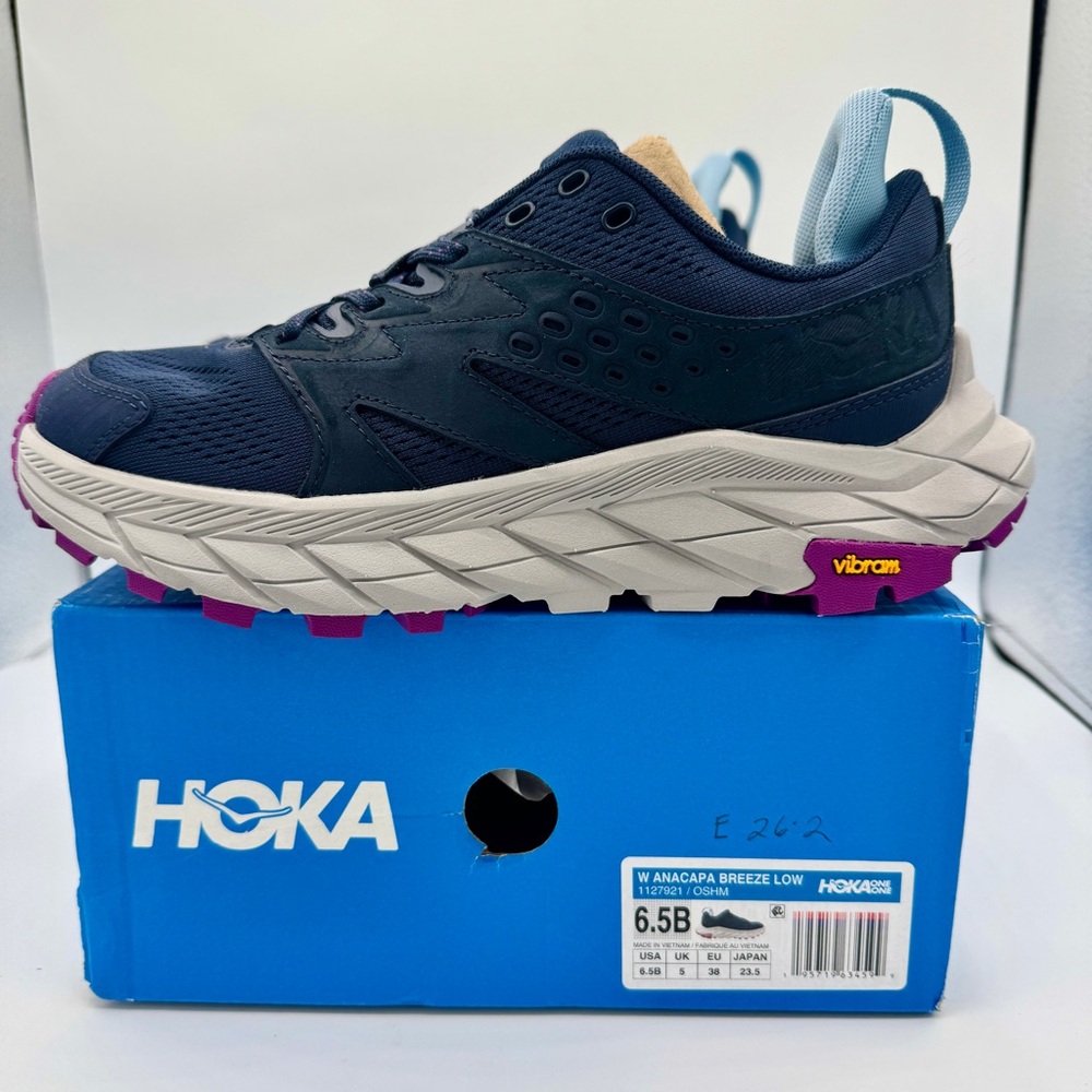 NWT Hoka Anacapa Breeze Low Women’s Hiking Shoes in Outer Space / Harbor Mist - Picture 6 of 16